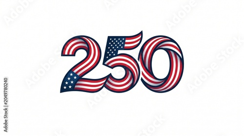 America250 Flag Wave Icon