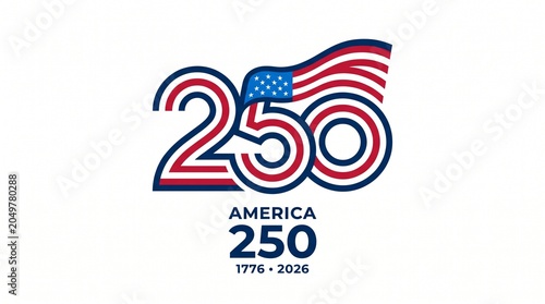 America250 Flag Wave Icon