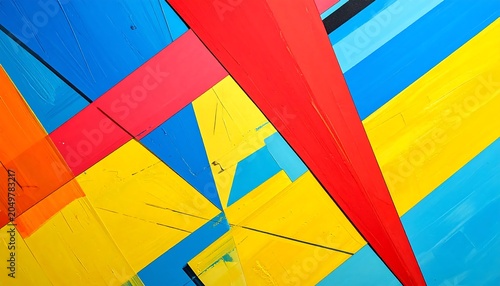 Colorful Abstract Geometric Shapes and Lines.