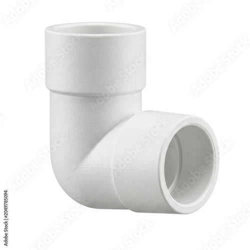 Quadro su tela White PVC plastic plumbing elbow joint fitting