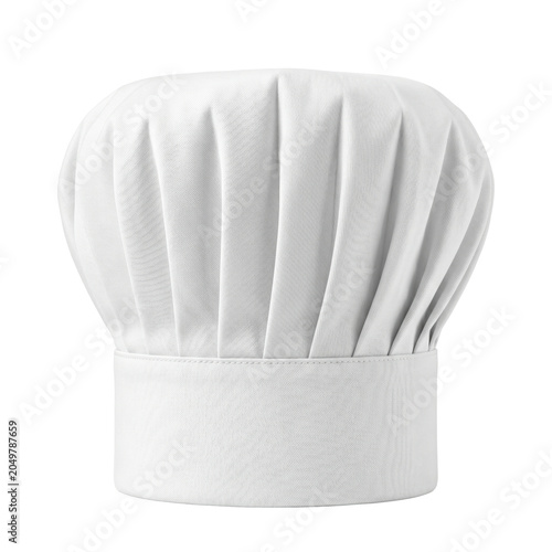 Quadro su tela Tall white pleated fabric chef hat toque