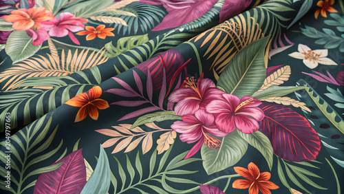 Tropical Floral Fabric Pattern
