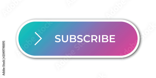 Subscribe CTA Button UI Design Cyan Pink Gradient Pill Interface with Chevron Icon
