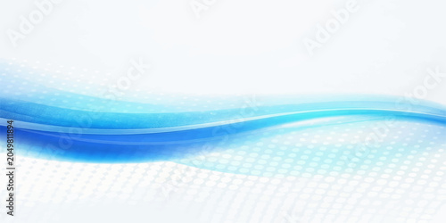 Canvas Print Abstract blue wave background with a subtle white grid pattern creating a sense of flowing movement and modern design