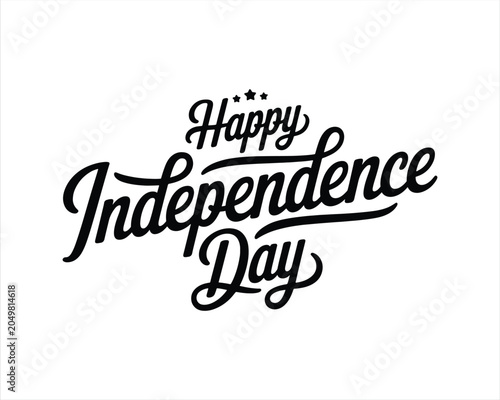 Bild auf Leinwand Happy Independence Day typography
