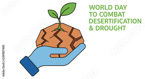 Canvastavla World day to combat desertification and drought illustration