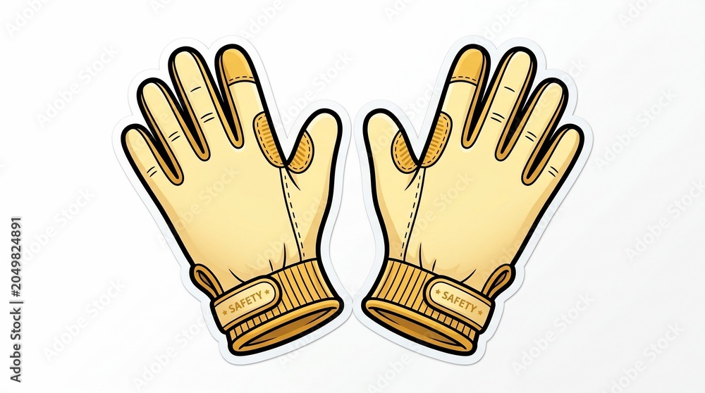 Obraz premium Yellow winter gloves isolated