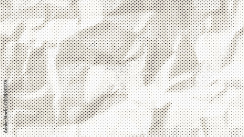 Crumpled paper grain halftone effect wrinkled surface background