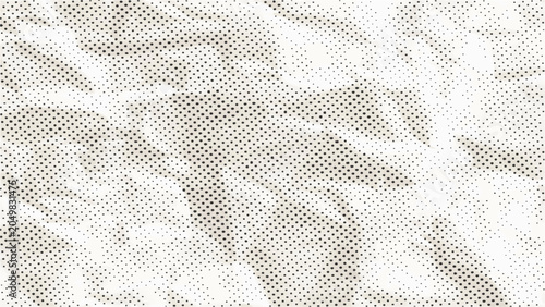 Halftone crumpled paper grain dotted texture retro pop art background