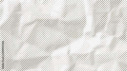 White crumpled paper with halftone surface