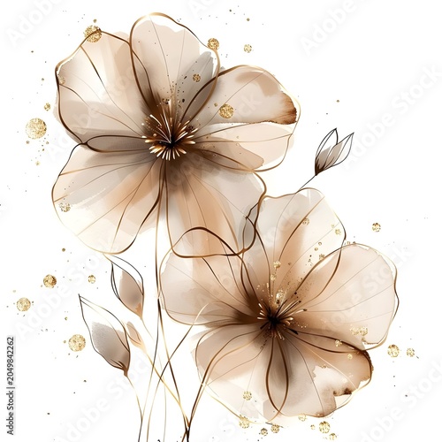 vector illustration of a white flower