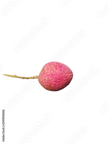 Fresh pink lychee fruit, tropical sweet, exotic juicy