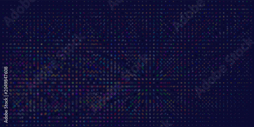 High speed dot moving technology concept. stripes halftone with blue light. speed movement pattern and motion blur over dark blue background. Vector Illustration modern