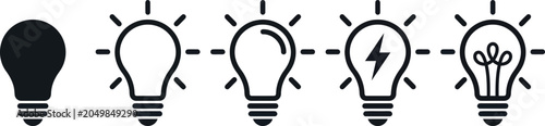 Evolution of Ideas Light Bulb Concept Illustration