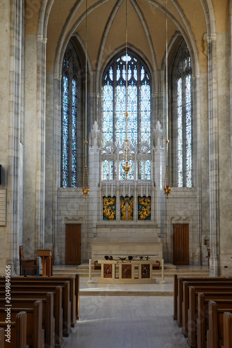 Photography Historic Chapel Interior With Tall Window
