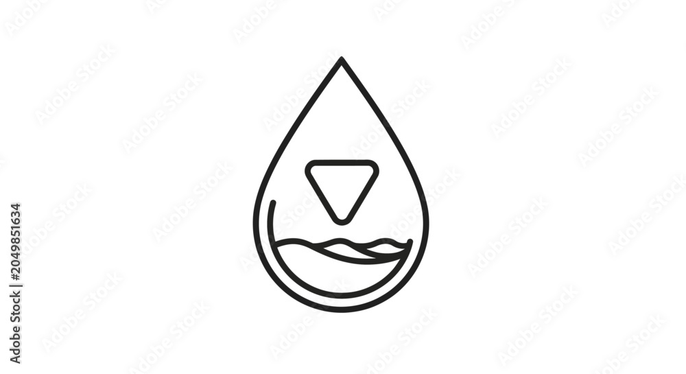 Fototapeta premium Water Drop Eco Friendly Symbol Icon.