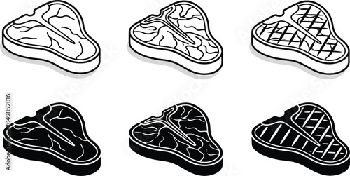 Collection of Flip Flops in Various Line Art Styles