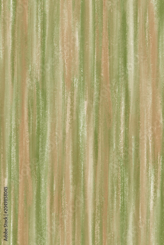 Seamless Hand Painted Vertical Texture Background with Soft Sage Green and Beige Brushstroke Effect