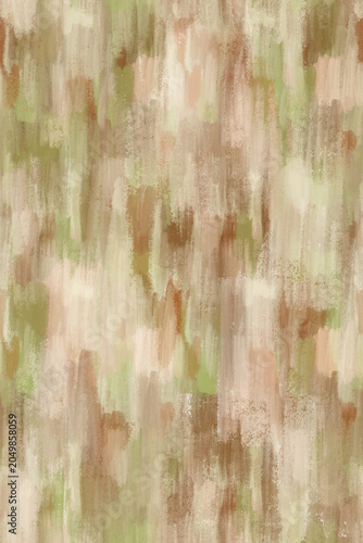 Abstract Seamless Painted Texture Background with Layered Earth Tone Brushstrokes in Soft Green and Beige
