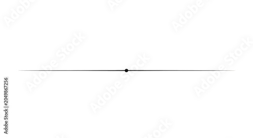 Fotografie Minimalist horizontal line divider with a centered dot