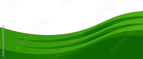green wave abstract background with layered gradient curves and halftone texture, imodern trendy design in vector illustration. eps 10