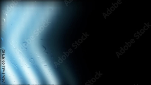 Abstract Blue Light Arrow Beams Through Frosted Fogged Glass Background Loop
