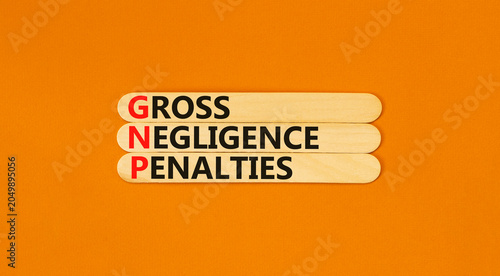 Konstfotografi GNP gross negligence penalties symbol
