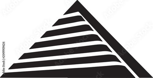 Hierarchical pyramid with striped layers