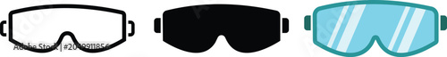Safety glasses icons. eye protection icon vector illustration. Protective Eyewear sign. protective eyewear icons. industrial safety equipment