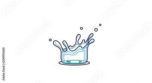 Foto Water Splashing in a Glass Cup.