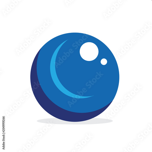 Abstract Blue Sphere Logo Icon Design.