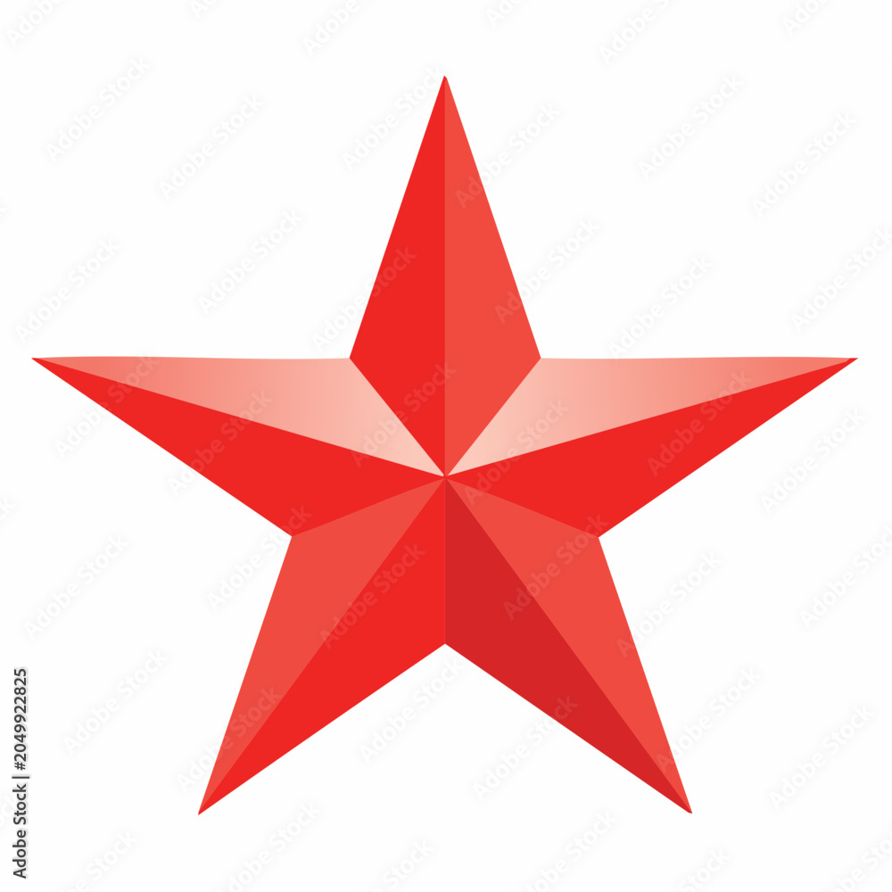 Fototapeta premium Red star graphic illustration