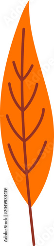 Photography Simple orange leaf graphic representing the changing fall season