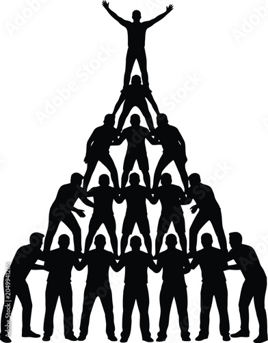 Teamwork, business teamwork, collaboration, support, pyramid, silhouette, black, people, partnership