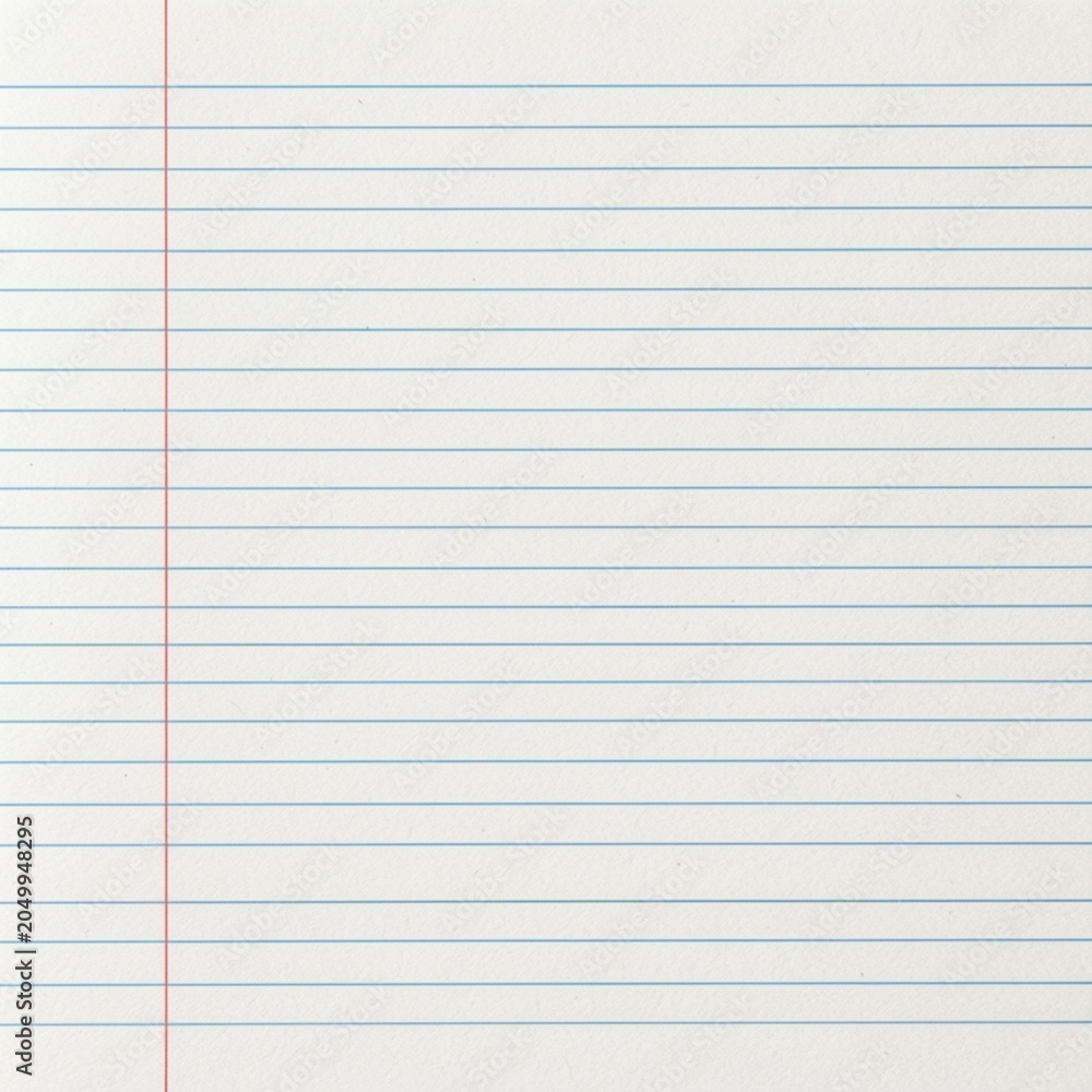 Fototapeta premium Printable Wide Ruled Notebook Paper