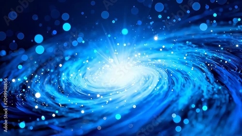 Blue cosmic swirl with bright center