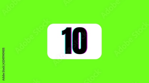 Countdown 0 to 50 Animation, Timer Icon, Count the Number, Counts Digits, Amazing Countdown Time, Green Screen Background, Modern Countdown Video, Unique Art Work	