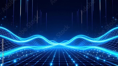 Abstract digital wave pattern
