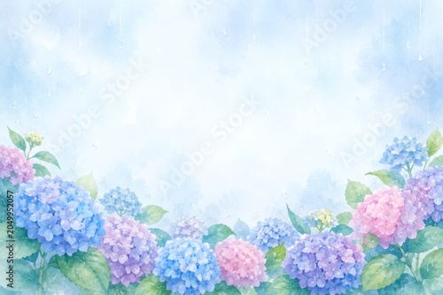 紫陽花　梅雨