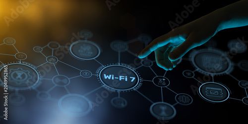 Tableau sur toile Wi-Fi 7 Wireless Networking Technology for Enhanced Internet Connectivity and Da