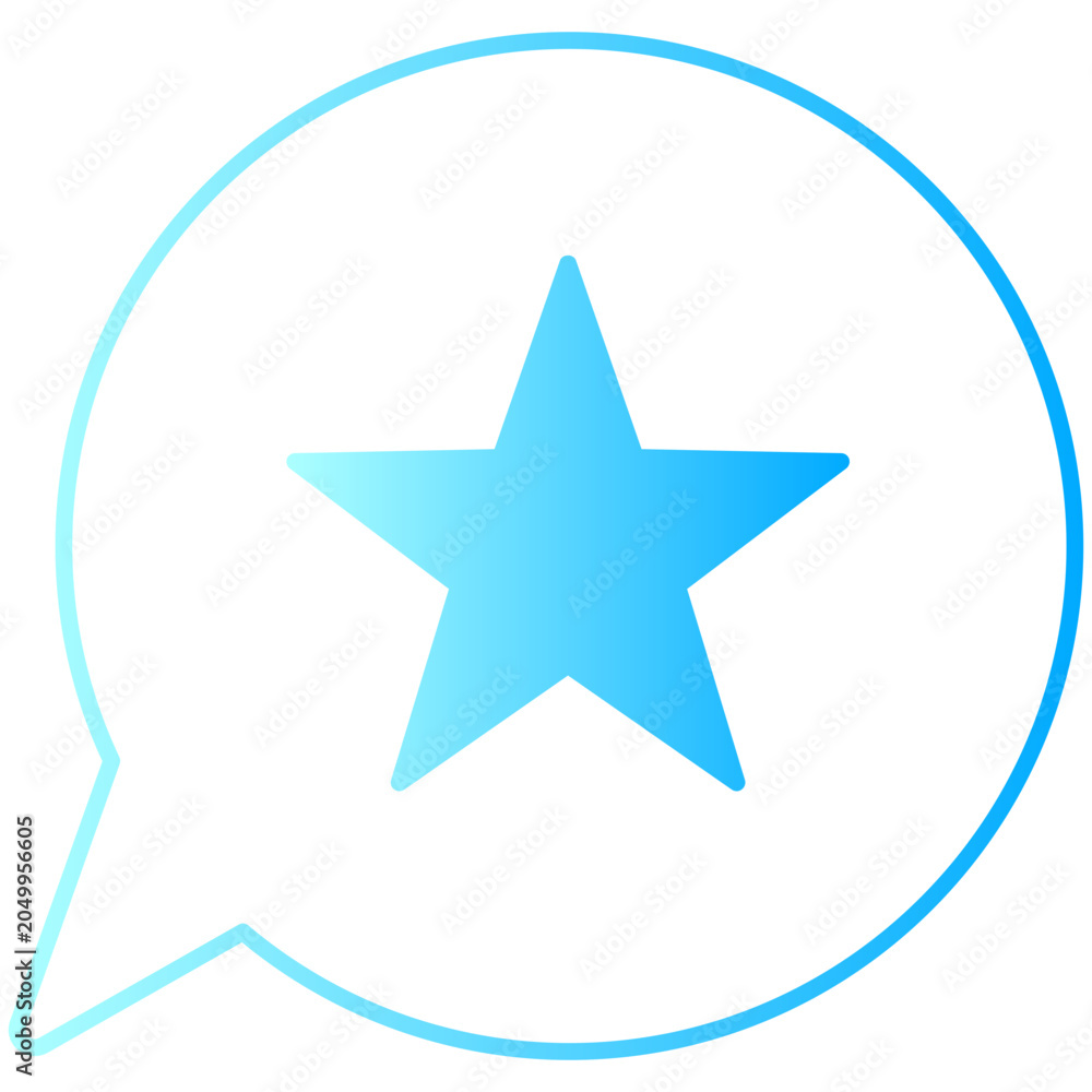 Obraz premium Speech Bubble With Star Icon