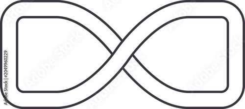 Valokuva Infinity symbol outline forming an endless loop, representing concepts of eterni