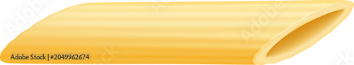 Foto Penne pasta tube on a white background, representing Italian cooking ingredients