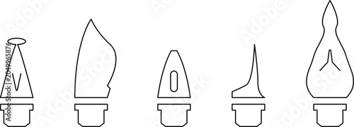 Konstfotografi Pen nib icon set on transparent background.