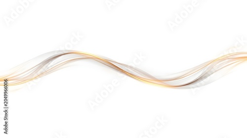 Elegant Light Filament with Soft Glow Edges Floating in Space Scene