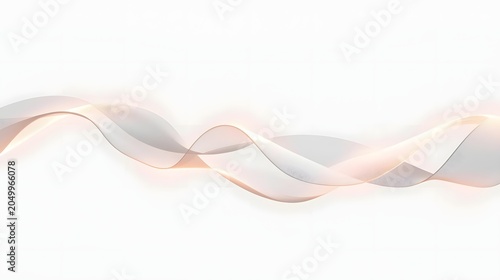 Abstract Light Filament Art with Soft Glow Edges in Elegant Flowing Design