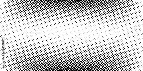 Set of halftone dots gradient pattern texture isolated on white background. Straight dotted spots using halftone circle dot raster texture. Vector blot half tone collection.