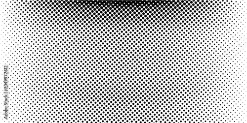 Set of halftone dots gradient pattern texture isolated on white background. Straight dotted spots using halftone circle dot raster texture. Vector blot half tone collection.
