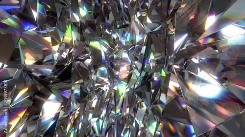 Background Crystal Diamond kaleidoscope glow 30sec Loop