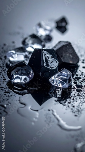 Gems on Wet Surface.